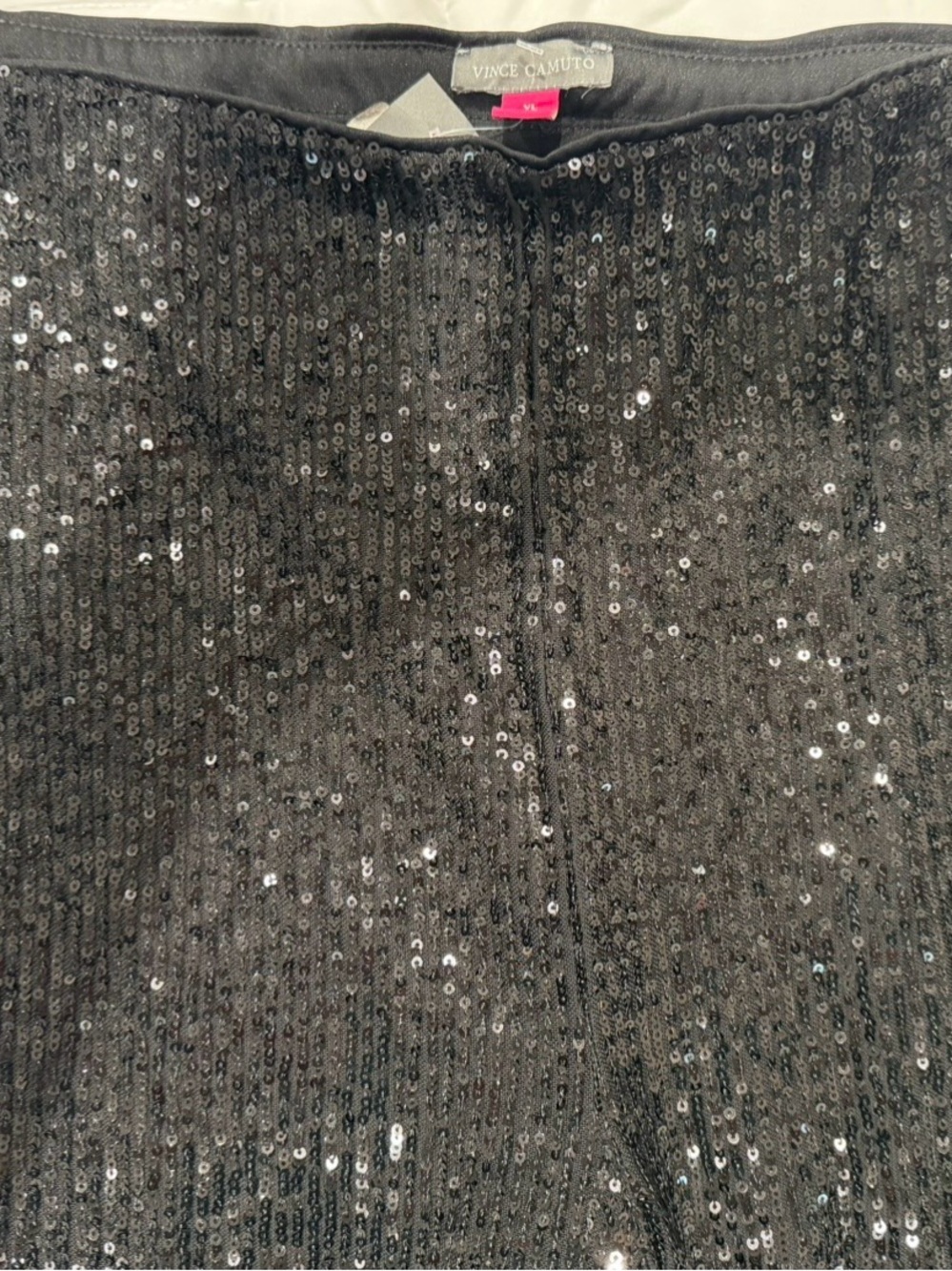 Vince Camuto Black Sequin Wide-Leg Pants - Picture 3 of 3